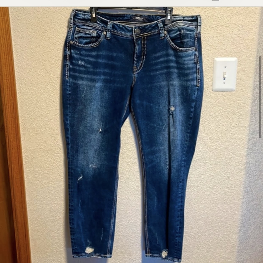 Silver SAM crop jeans